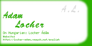 adam locher business card